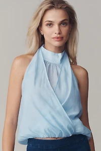 By Anthropologie Layered Halter Sleeveless Blouse