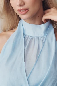 By Anthropologie Layered Halter Sleeveless Blouse