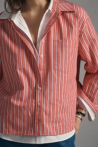 The Double-Layered Shrunken Bennet Buttondown Shirt by Maeve