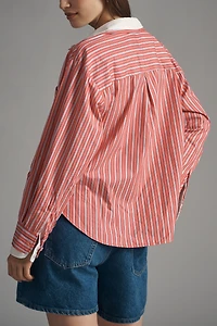 The Double-Layered Shrunken Bennet Buttondown Shirt by Maeve