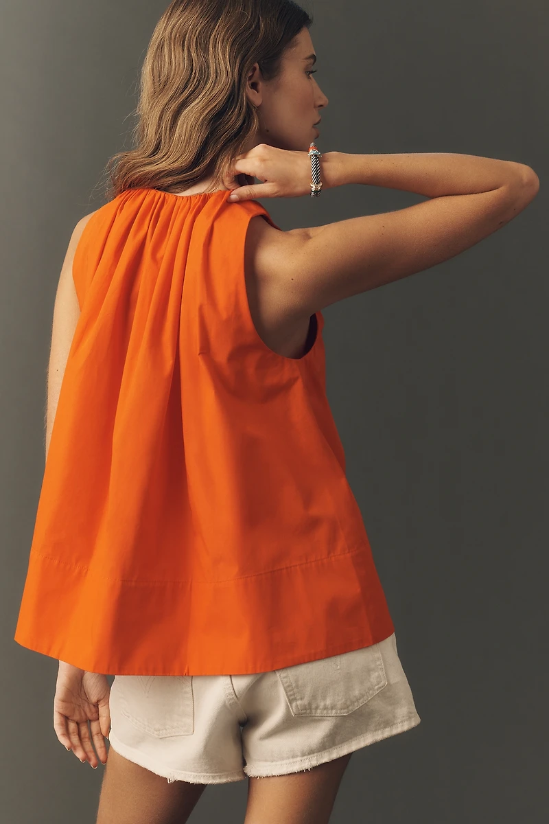 By Anthropologie Cotton Sleeveless Swing Top
