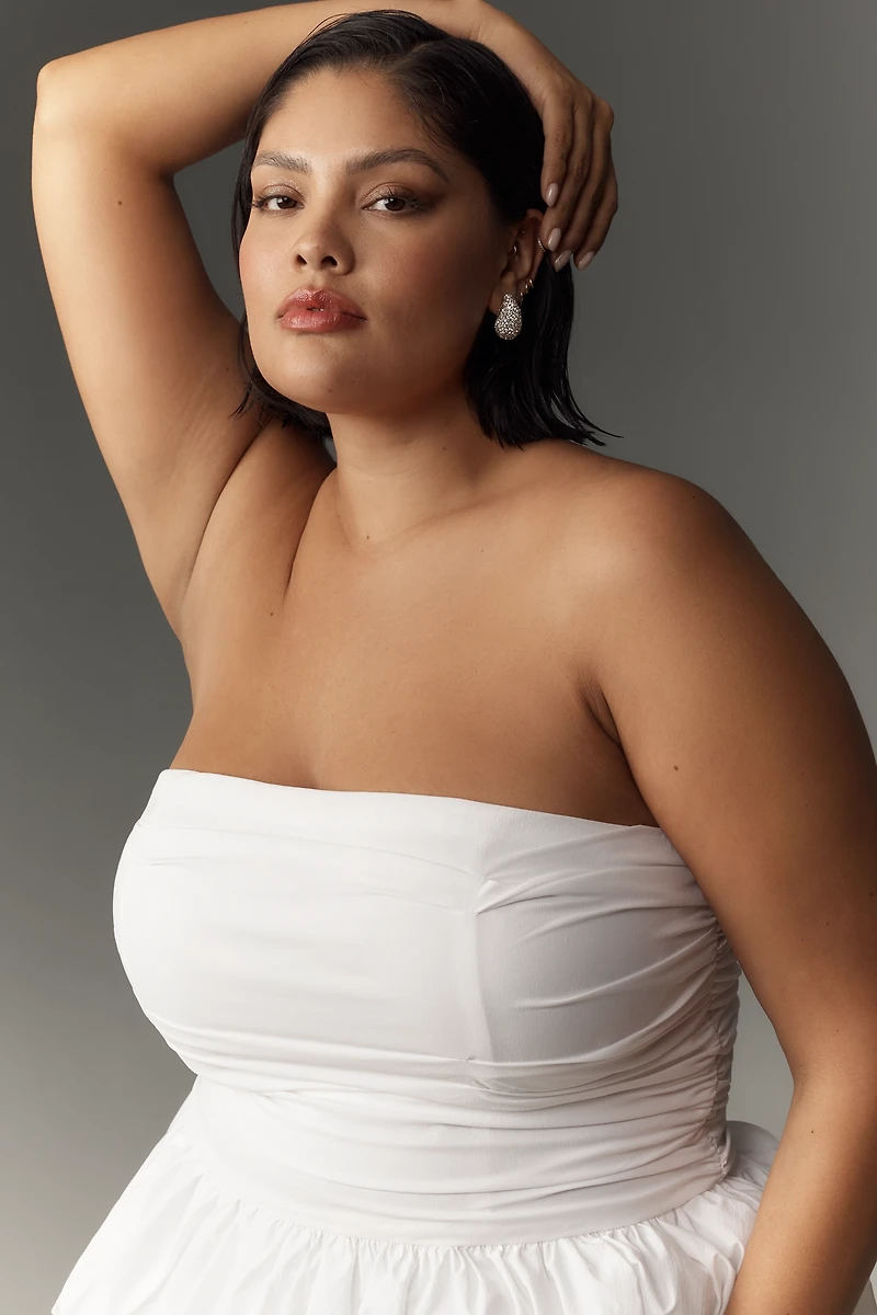 Maeve Strapless Drop-Waist Bubble Top