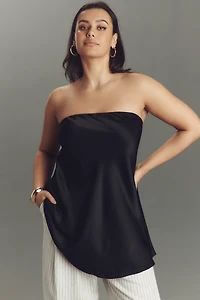 By Anthropologie Silky Tube-Top Blouse