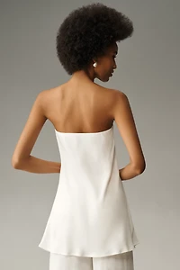 By Anthropologie Silky Tube-Top Blouse