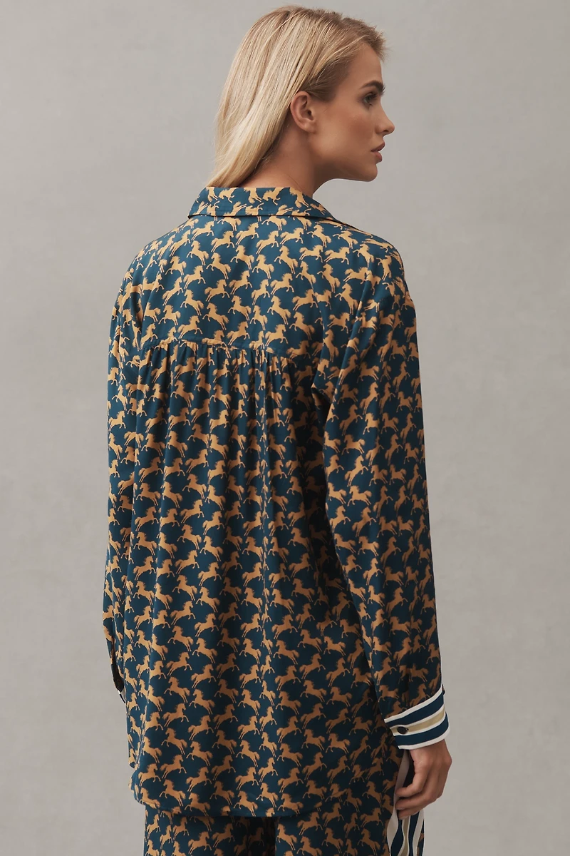 Maeve Silky Shirt Blouse