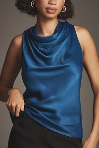 By Anthropologie Sleeveless Cowl-Neck Blouse