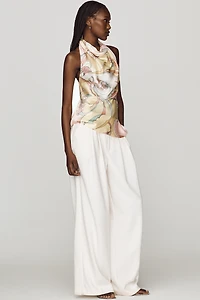 Maeve Silky Cowl Neck Top
