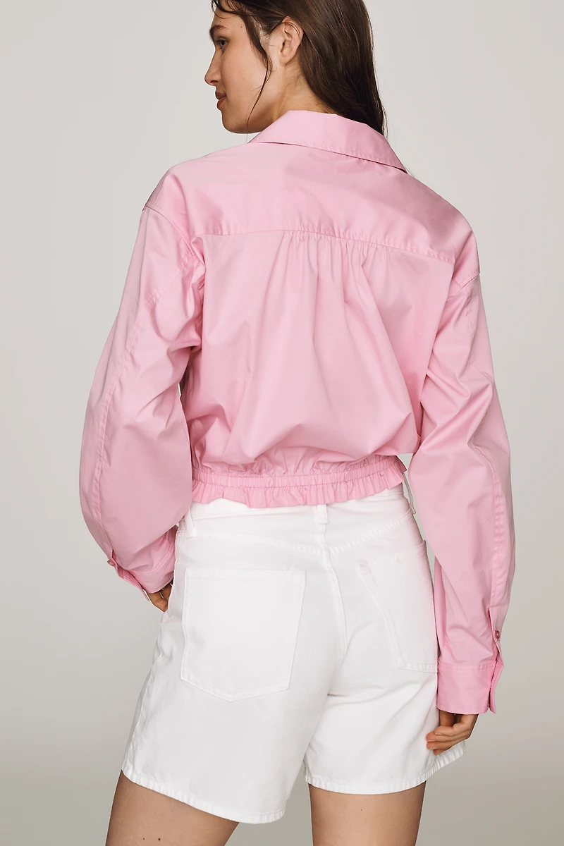 Maeve Cropped Collared Shirt