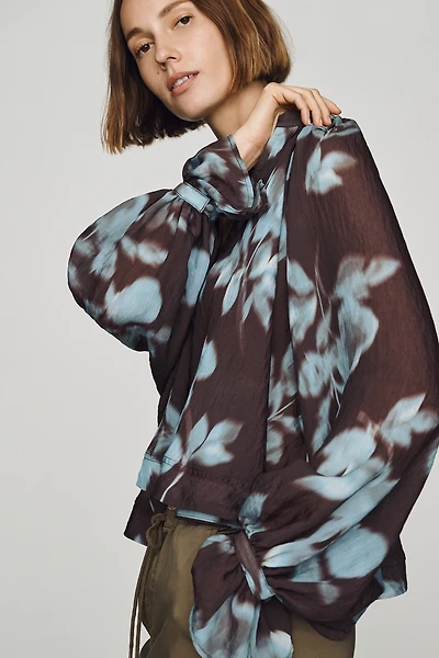 By Anthropologie Semi-Sheer Swing Blouse