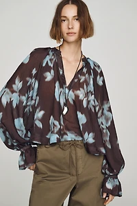 By Anthropologie Semi-Sheer Swing Blouse