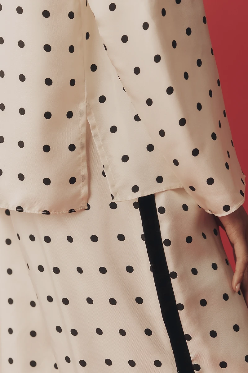 Maude Club Bodie Silk Buttondown Shirt