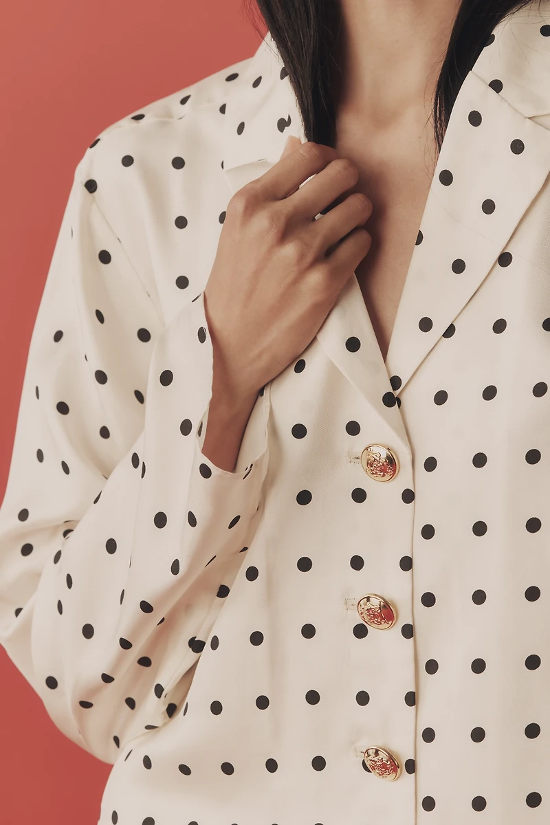 Maude Club Bodie Silk Buttondown Shirt