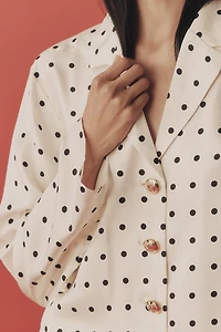 Maude Club Bodie Silk Buttondown Shirt