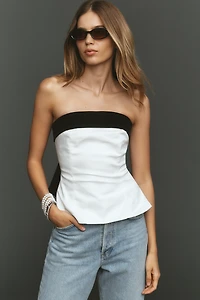 Maude Club Cassie Bow-Back Strapless Top