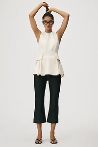 Mare Sleeveless Waisted Peplum Top