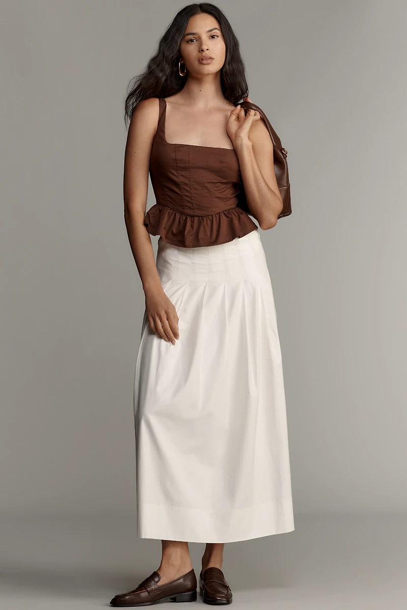 Mare Square-Neck Peplum Tank