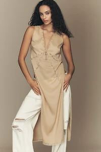 Mare Silky Sleeveless V-Neck Tunic