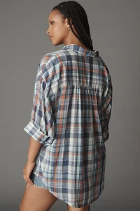 Pilcro Long-Sleeve Oversized Buttondown Shirt