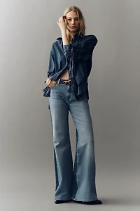 Pilcro Oversized Denim Buttondown Shirt