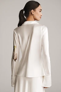 Acler Spunhill Satin V-Neck Shirt