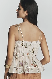 En Saison Tulsa Sleeveless Peplum Top