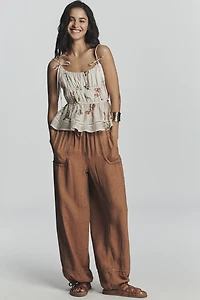 En Saison Tulsa Sleeveless Peplum Top