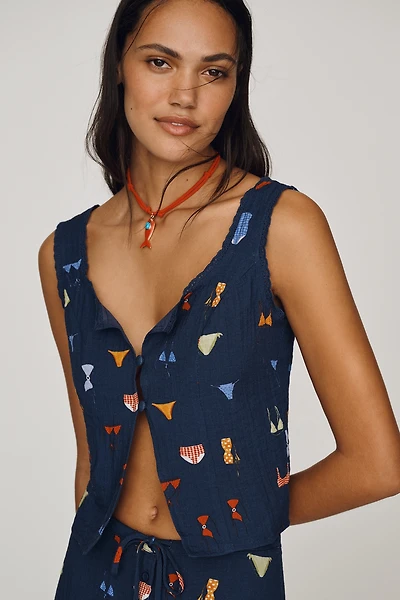 Jacquie The Label Riny Pintucked Top