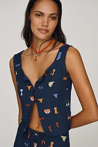 Jacquie The Label Riny Pintucked Top