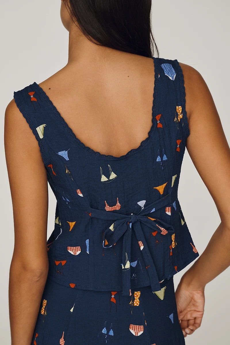 Jacquie The Label Riny Pintucked Top