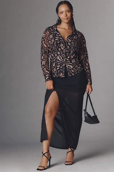 Sanctuary Plus Button-Front Fitted Top