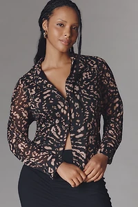 Sanctuary Plus Button-Front Fitted Top