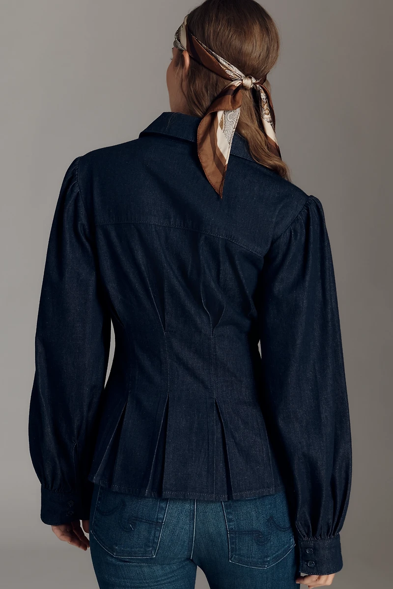 Pilcro Long-Sleeve Denim Buttondown Shirt