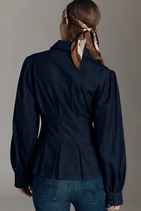 Pilcro Long-Sleeve Denim Buttondown Shirt