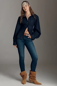 Pilcro Long-Sleeve Denim Buttondown Shirt