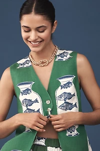 Hunter Bell Lachlyn Linen Blend Vest