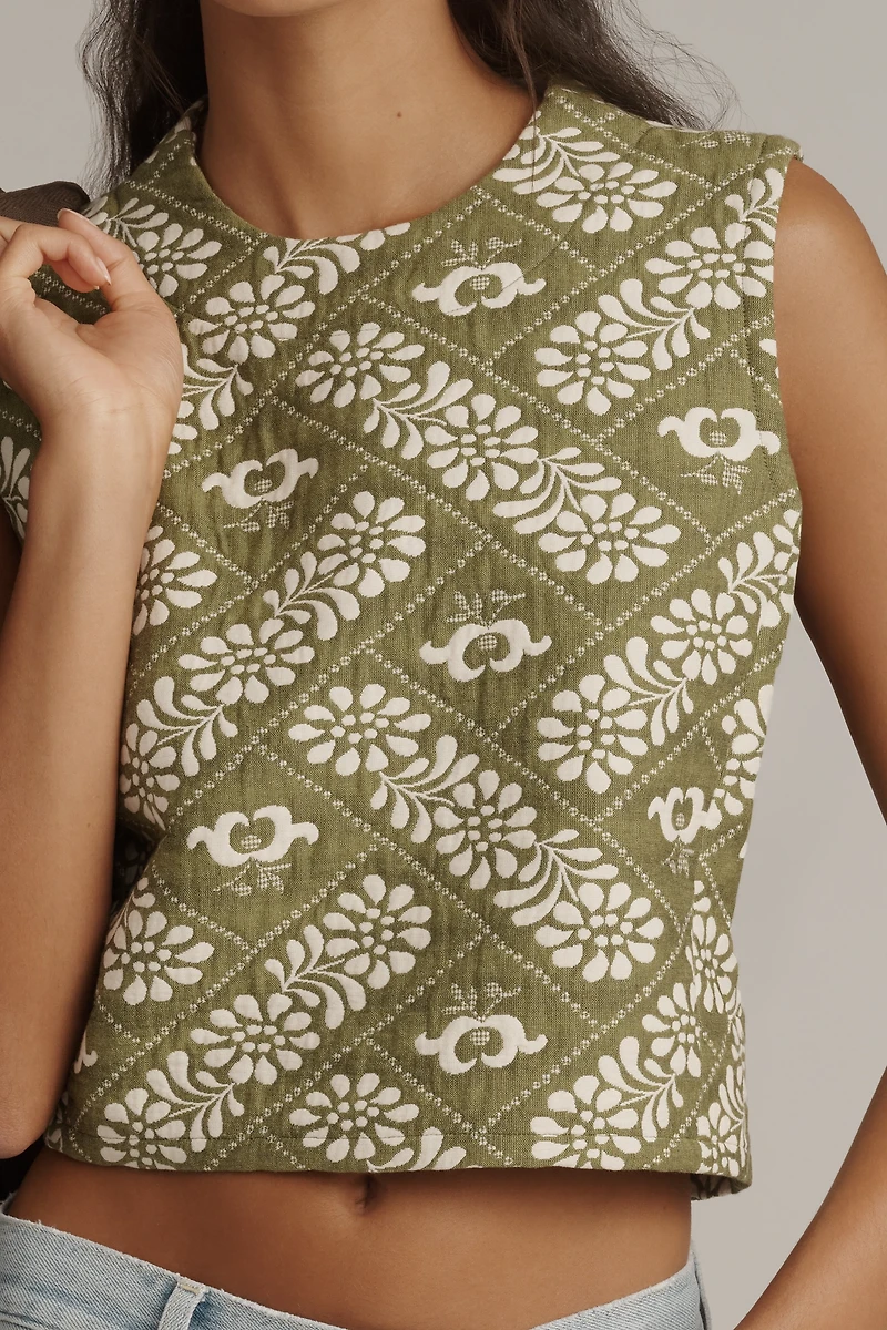 Hunter Bell Manning Jacquard Crop Top