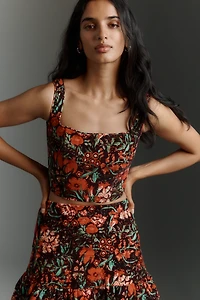 Hunter Bell Carissa Square-Neck Cropped Tank Top