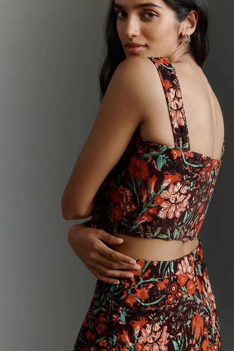 Hunter Bell Carissa Square-Neck Cropped Tank Top