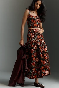 Hunter Bell Carissa Square-Neck Cropped Tank Top