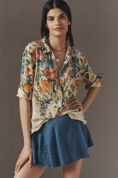 The Romy Relaxed Buttondown Shirt by Pilcro