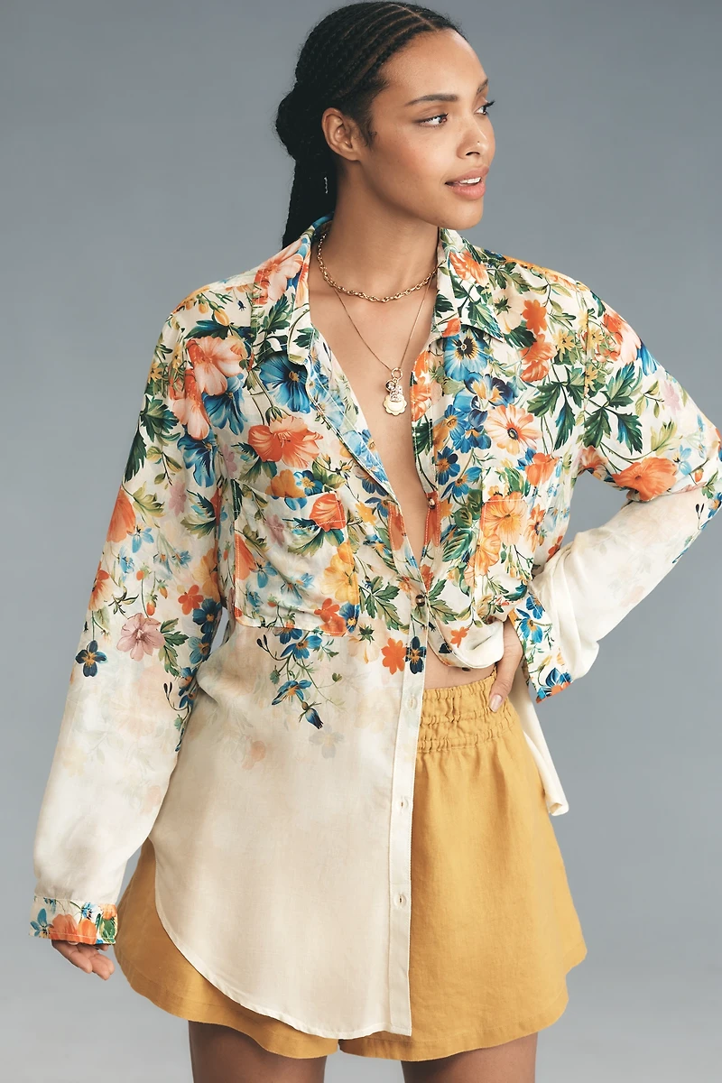 The Romy Relaxed Buttondown Shirt by Pilcro