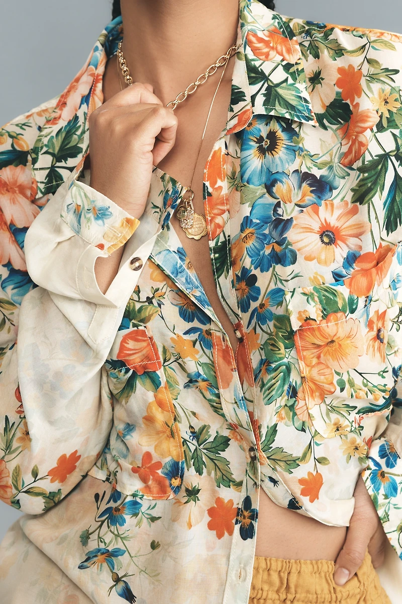 The Romy Relaxed Buttondown Shirt by Pilcro