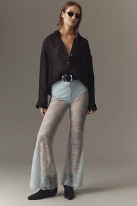 By Anthropologie Sheer Long-Sleeve Buttondown