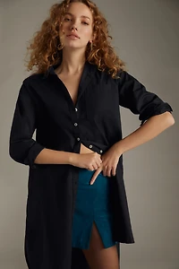 Maeve Maxi Tunic Poplin Buttondown