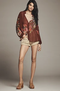 The Estela Sheer Printed Blouse