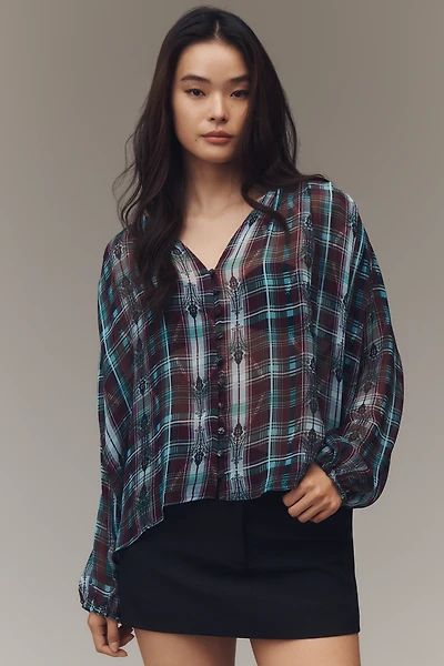 The Estela Sheer Printed Blouse