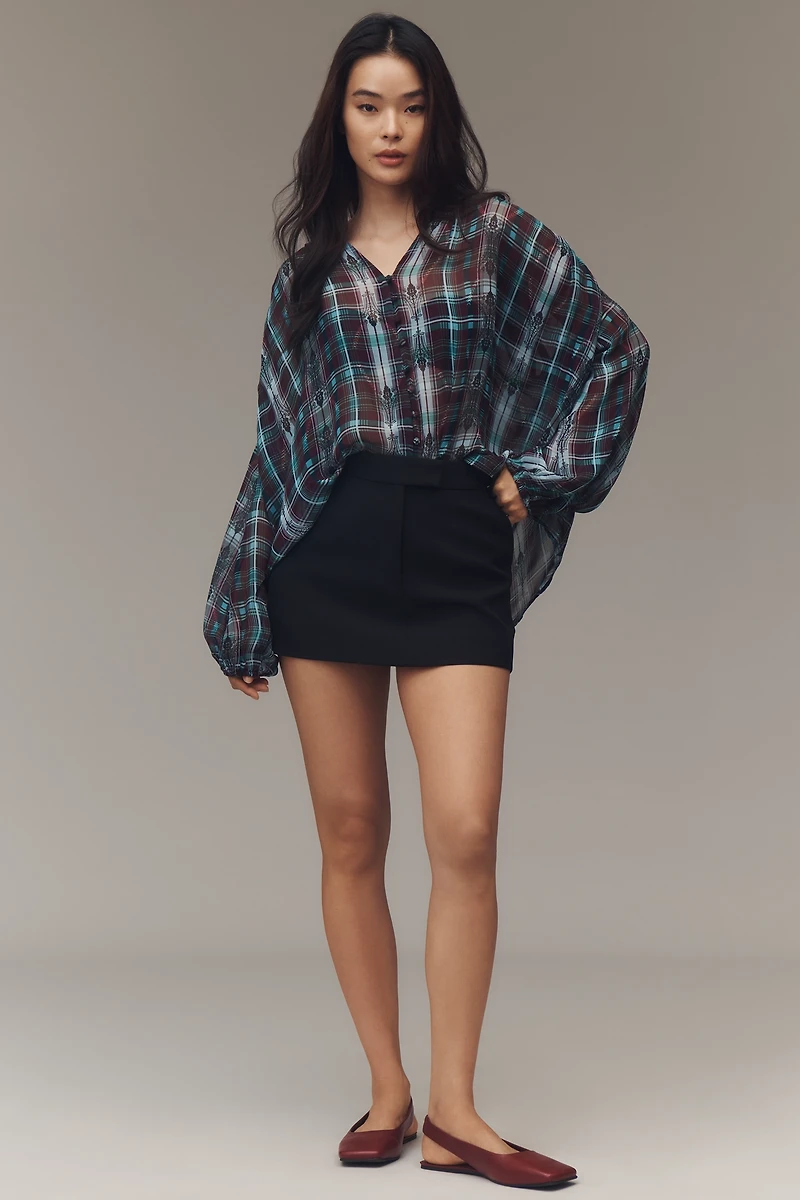 The Estela Sheer Printed Blouse