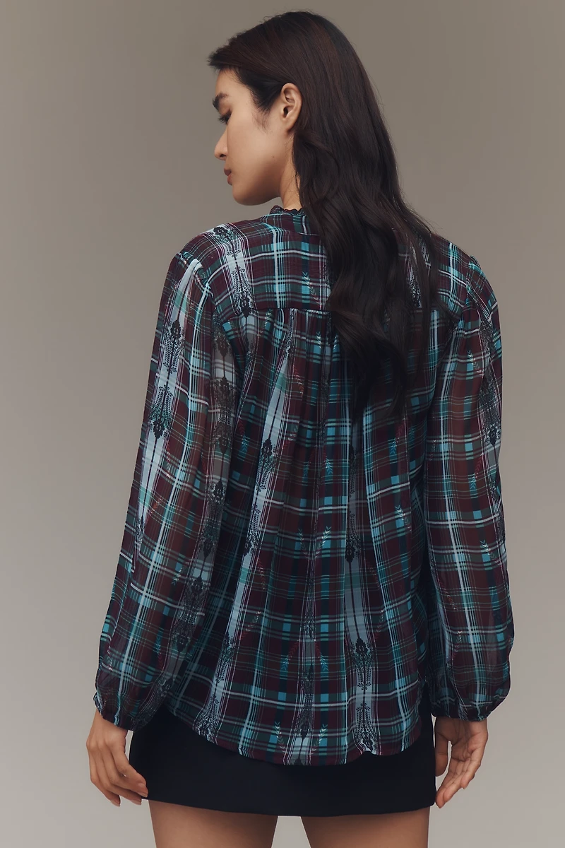 The Estela Sheer Printed Blouse