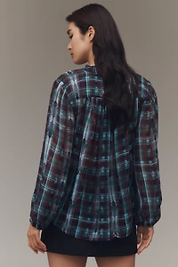 The Estela Sheer Printed Blouse