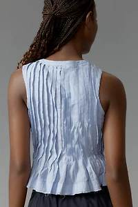 The Lottie Pleated Linen Tank